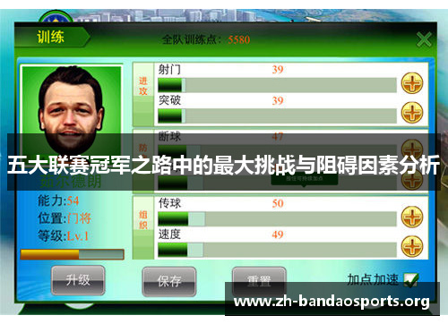 五大联赛冠军之路中的最大挑战与阻碍因素分析