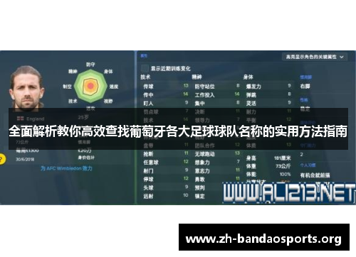 全面解析教你高效查找葡萄牙各大足球球队名称的实用方法指南
